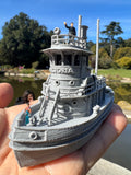 N-Scale Ship “Victoria” Miniature Railroad Tugboat Assembled Built