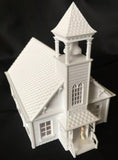 Miniature N-Scale Schoolhouse Train Model Assembled Victorian #11