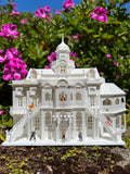 Miniature HO-Scale Port Royal Estate of New Orleans Assembled w/ Interiors by Gold Rush Bay 1:87