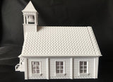 Miniature N-Scale Schoolhouse Train Model Assembled Victorian #11