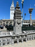 Miniature Ferry/Train Station +Clock Tower Gray N Scale 1:160 for train model