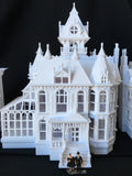 HO-Scale Miniature Victorian #5 - Castle House by Gold Rush Bay 1:87 White (Hinge)