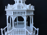 White Detailed Miniature Gazebo Victorian Bandstand 1:87 or HO Scale