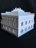 Miniature Old West #1 Saloon/Hotel Built Ready HO Scale Interiors Included White
