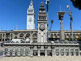 Miniature Ferry/Train Station +Clock Tower Gray N Scale 1:160 for train model