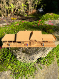 Brown N-Scale Frontier Train Depot Wood Color (w/Interiors) 1:160 by Gold Rush Bay