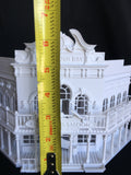 Miniature Old West #1 Saloon/Hotel Built Ready HO Scale Interiors Included White