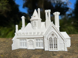 Small N-Scale Tudor Hall White 1:160 Miniature Model by Gold Rush Bay