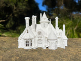 Small N-Scale Tudor Hall White 1:160 Miniature Model by Gold Rush Bay