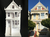 Miniature San Francisco Painted Lady #1 Victorian White House HO Scale Assembled INCLUDING INTERIORS!