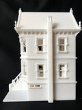 Miniature Painted Lady #3 Victorian White House Train HO Scale Assembled White INCLUDING INTERIORS