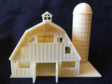 Gold Rush Bay N-Scale Miniature Old West7 Wood Color Barn+Silo 1:160 Assembled INCLUDING INTERIORS
