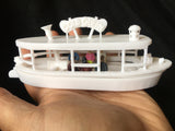 O-Scale Jungle Tour Boat Miniature Passenger Excursion Cruise Assembled & Built with Interior Seating