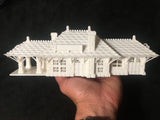 Small Gold Rush Bay N-Scale Sonoma Valley Train Depot White (w/Interiors) 1:160