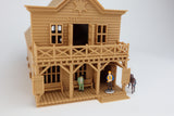 Miniature Wood Color Old West #3 Sheriff Jailhouse HO Train Scale with Interiors Assembled Built Ready