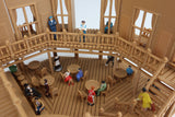 Miniature Old West #1 Saloon/Hotel Built Ready HO Scale Interiors Included Wood Color