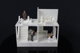 LARGE Carl's Victorian House O-Scale 1:48 Shell Including Interiors White by Gold Rush Bay 9 inches tall