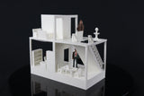 LARGE Carl's Victorian House O-Scale 1:48 Shell Including Interiors White by Gold Rush Bay 9 inches tall