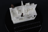 LARGE Carl's Victorian House O-Scale 1:48 Shell Including Interiors White by Gold Rush Bay 9 inches tall