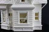 LARGE Carl's Victorian House O-Scale 1:48 Shell Including Interiors White by Gold Rush Bay 9 inches tall