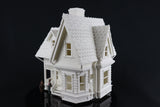 LARGE Carl's Victorian House O-Scale 1:48 Shell Including Interiors White by Gold Rush Bay 9 inches tall