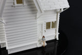 LARGE Carl's Victorian House O-Scale 1:48 Shell Including Interiors White by Gold Rush Bay 9 inches tall