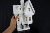 LARGE Carl's Victorian House O-Scale 1:48 Shell Including Interiors White by Gold Rush Bay 9 inches tall