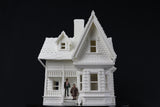LARGE Carl's Victorian House O-Scale 1:48 Shell Including Interiors White by Gold Rush Bay 9 inches tall