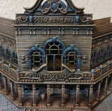 Miniature Old West #1 Saloon/Hotel Built Ready HO Scale Interiors Included White