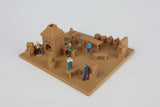 WOOD Miniature HO Scale Old West #5 Frontier Blacksmith Shop Built Includes Interiors