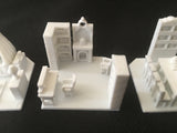 Paintable Miniature House Interior Set (5 White Rooms) - Fits Gold Rush Bay Victorian models