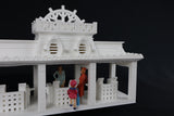 LARGE Gold Rush Bay O-Scale Miniature Victorian Park Entrance Built White