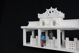LARGE Gold Rush Bay O-Scale Miniature Victorian Park Entrance Built White