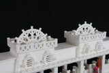 LARGE Gold Rush Bay O-Scale Miniature Victorian Park Entrance Built White