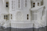 Gold Rush Bay Tudor Style "Castle House" White HO-Scale 1:87 INCLUDING INTERIORS