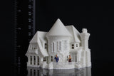 Small Tudor Style "Castle House" White N-Scale 1:160 by Gold Rush Bay INCLUDING INTERIORS