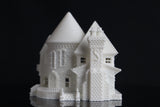 Small Tudor Style "Castle House" White N-Scale 1:160 by Gold Rush Bay INCLUDING INTERIORS