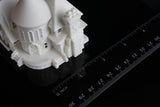 Small Tudor Style "Castle House" White N-Scale 1:160 by Gold Rush Bay INCLUDING INTERIORS