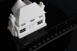 Small Tudor Style "Castle House" White N-Scale 1:160 by Gold Rush Bay INCLUDING INTERIORS