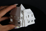 Small Tudor Style "Castle House" White N-Scale 1:160 by Gold Rush Bay INCLUDING INTERIORS
