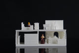 Small Tudor Style "Castle House" White N-Scale 1:160 by Gold Rush Bay INCLUDING INTERIORS