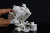Small Tudor Style "Castle House" White N-Scale 1:160 by Gold Rush Bay INCLUDING INTERIORS