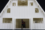 Large Miniature O-Scale1:48 White Old West Barn Built with Interiors