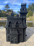 Black O-Scale Miniature #37 Addams Family Mansion Wednesday Victorian House Built