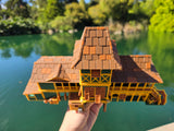 Miniature HO-Scale COLOR World Jungle Navigation Theme Park Attraction Cruise building 1/87