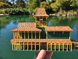 Miniature HO-Scale COLOR World Jungle Navigation Theme Park Attraction Cruise building 1/87