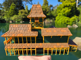 Miniature HO-Scale COLOR World Jungle Navigation Theme Park Attraction Cruise building 1/87