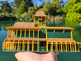 Miniature HO-Scale COLOR World Jungle Navigation Theme Park Attraction Cruise building 1/87