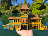 Miniature HO-Scale COLOR World Jungle Navigation Theme Park Attraction Cruise building 1/87