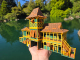 Miniature HO-Scale COLOR World Jungle Navigation Theme Park Attraction Cruise building 1/87